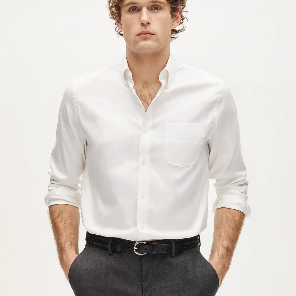J crew Slim Bowery performance stretch oxford shirt with button-down collar